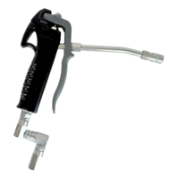 Grease control valve with rigid outlet, hydraulic connector and Z-swivel