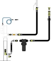 Installation kit waste oil for floor mounted air operated pump and strainer 29300 (excl FRL)
