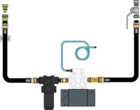 Installation kit waste oil wall mounted air operated diaphragm pump 1 and strainer (excl FRL unit)