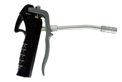 Grease control valve with rigid outlet and hydraulic connector