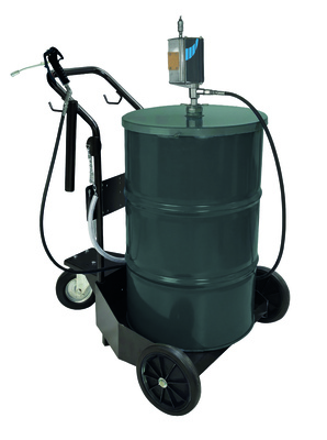 Mobile grease pump for 180 kg drums