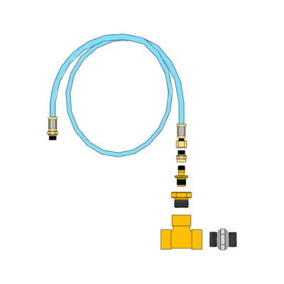 Safety Kit for preventing overpressure, brass