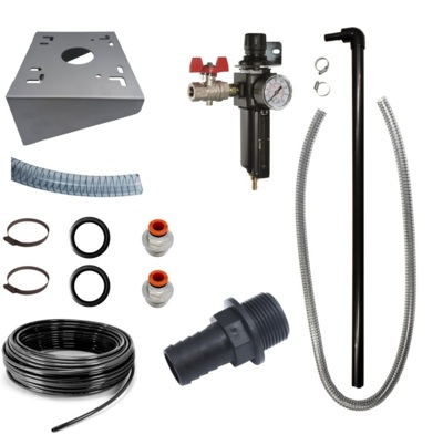 Installation kit for wall mounted diaphragm pump 1, for 208 l drum or IBC